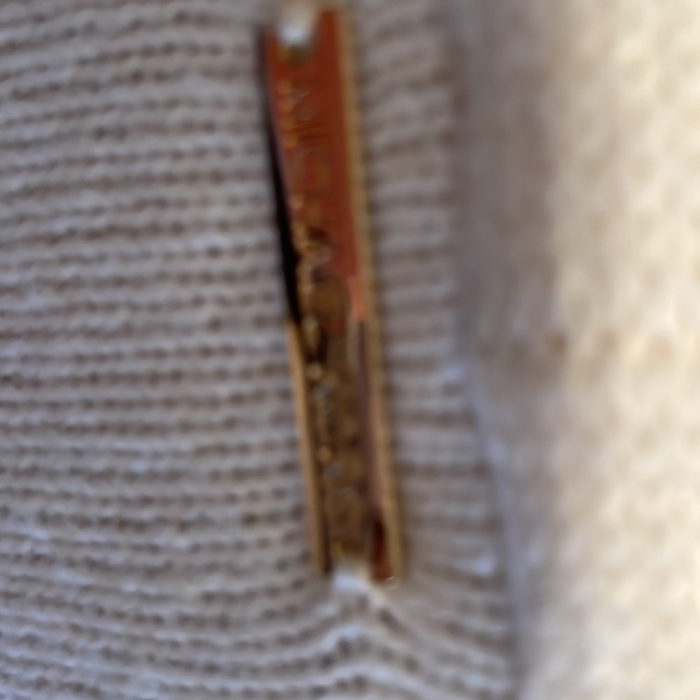 Michael Kors Ivory and Olive Green Striped Open-Front Cardigan - Picture 4 of 5